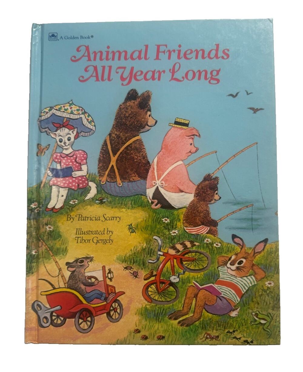 Vintage Animal Friends All Year Long Patricia Scarry Golden Book